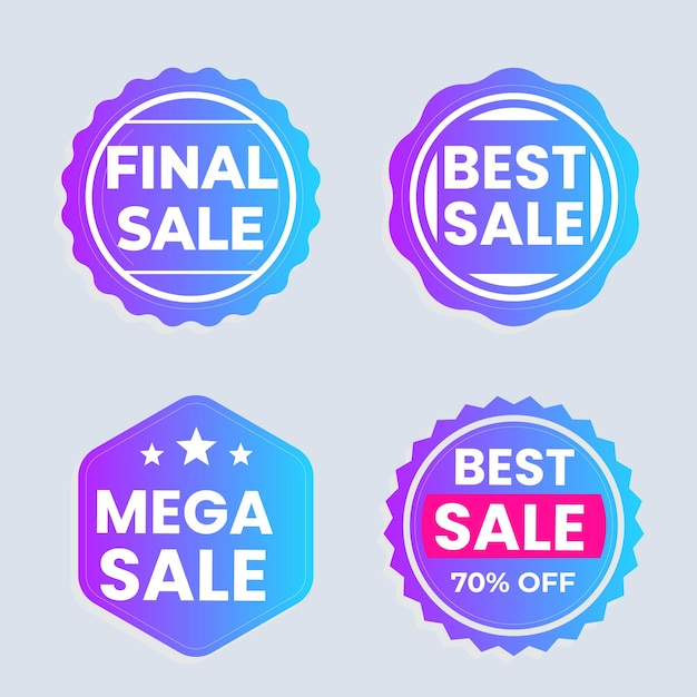 Colección de etiquetas de precios rojos realistas Etiqueta de oferta especial o descuento de compras Etiqueta de papel de venta al por menor