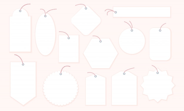colección de etiquetas de regalo de Navidad en blanco