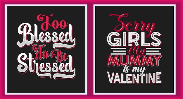 Colección de etiquetas vectoriales de diseño de camisetas para el día de San Valentín
