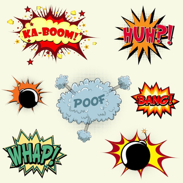 Colección de explosiones de comi