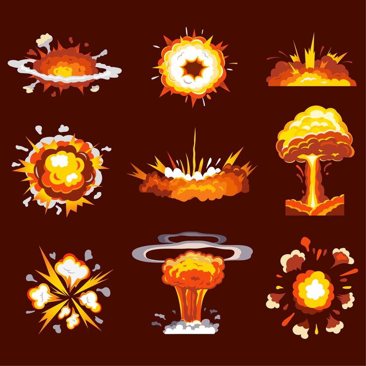 Vector colección de explosiones