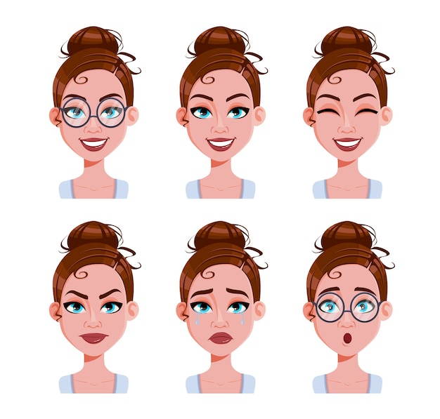 Colección de expresiones femeninas