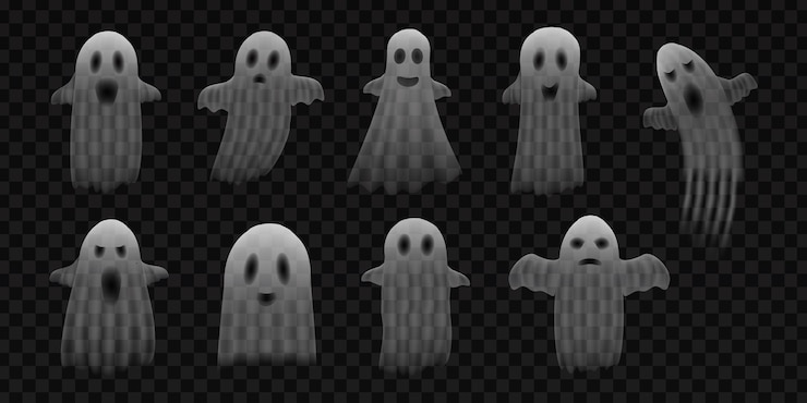 Vector colección fantasma realista