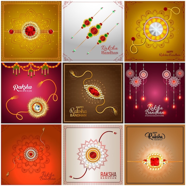 Colección del festival indio feliz raksha bandhan
