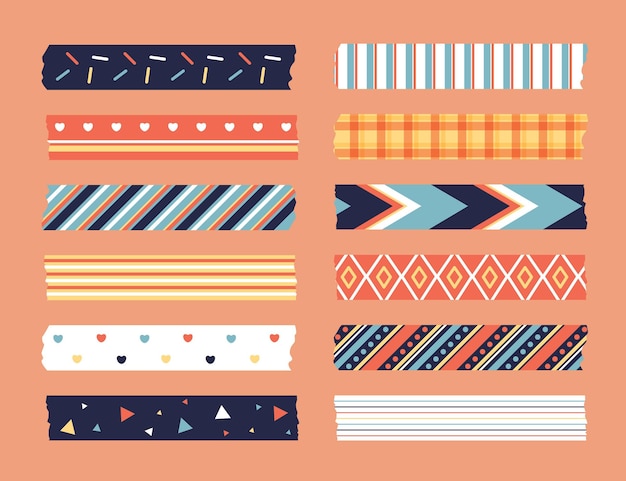 Colección flat washi tape