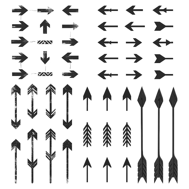 Colección de flechas de diseño plano de vector libre
