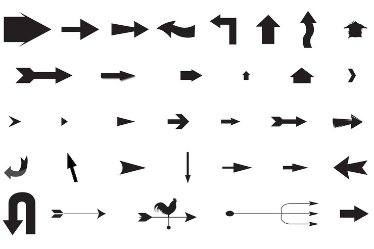 Colección de flechas de diseño plano de vector libre