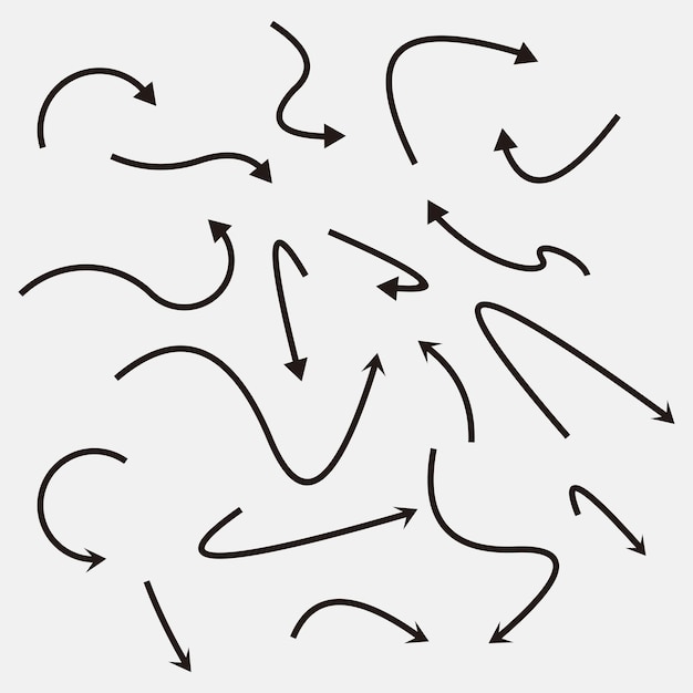colección de flechas de diseño plano vectorial