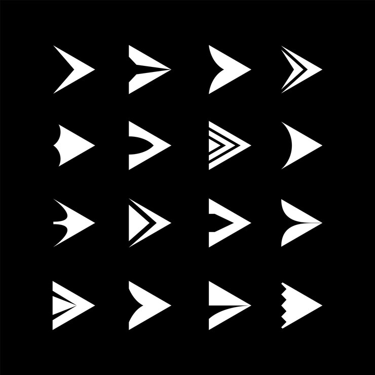 Vector colección de flechas minimalista simple.