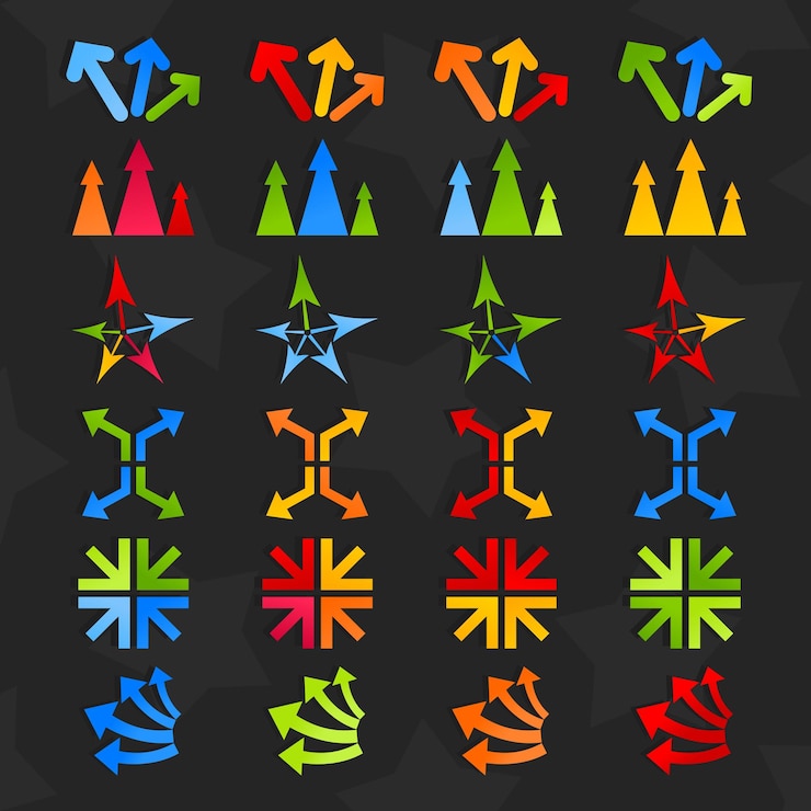 Vector colección de flechas7