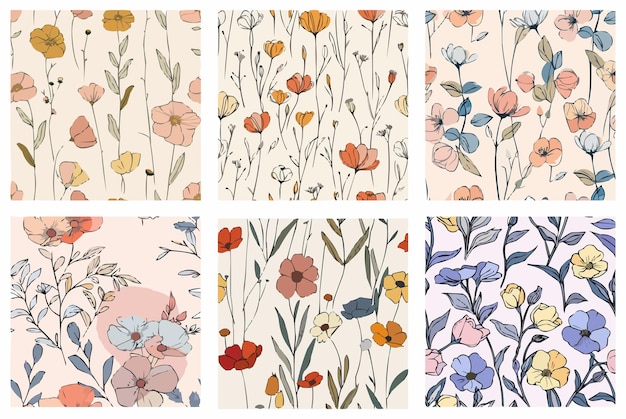 Colección de flores de acuarela para proyectos creativos