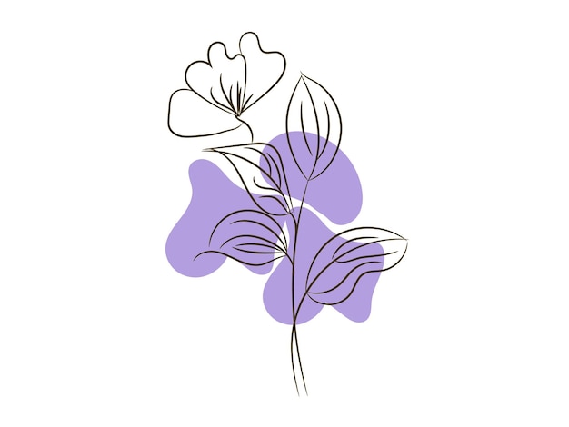 Colección de flores dibujadas a mano