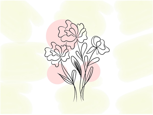 Colección de flores dibujadas a mano