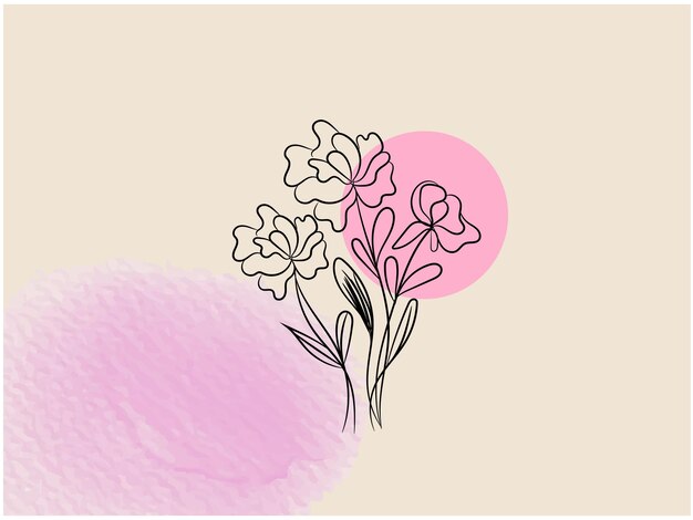 Colección de flores dibujadas a mano