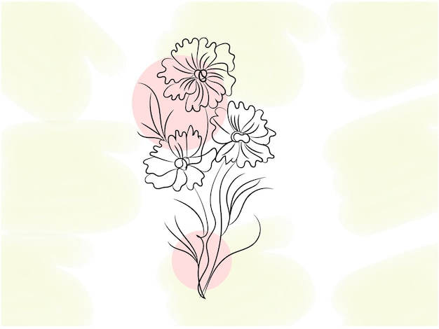 Colección de flores dibujadas a mano