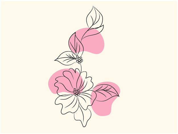 Colección de flores dibujadas a mano