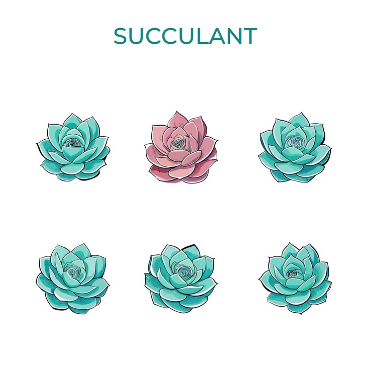 Vector una colección de flores para un diseño de tatuaje