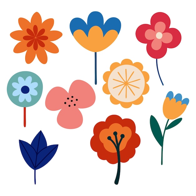 una colección de flores incluyendo una con la otra en la esquina inferior derecha