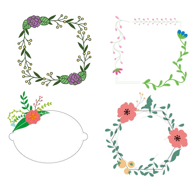 una colección de flores y una letra o se muestra