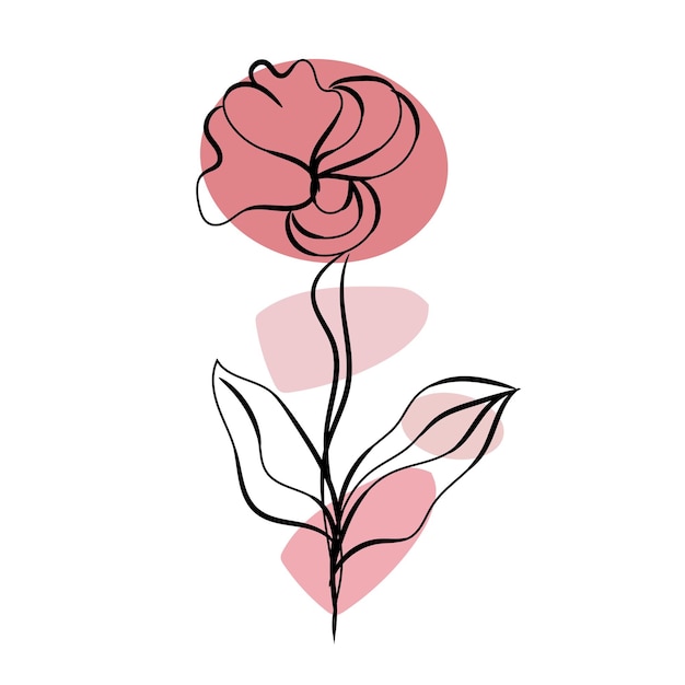 Colección de flores monocromáticas de primavera