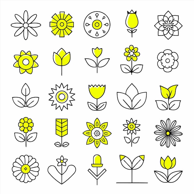una colección de flores y plantas con las palabras primavera en ellos