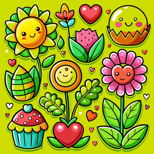 una colección de flores y plantas para el sol y el sol