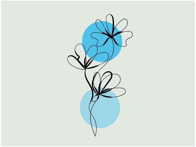 Colección de flores de primavera dibujadas a mano
