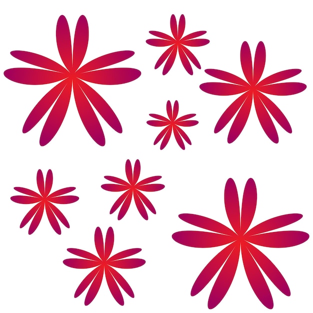 Una colección de flores rosas y púrpuras con la palabra rosa en ellas