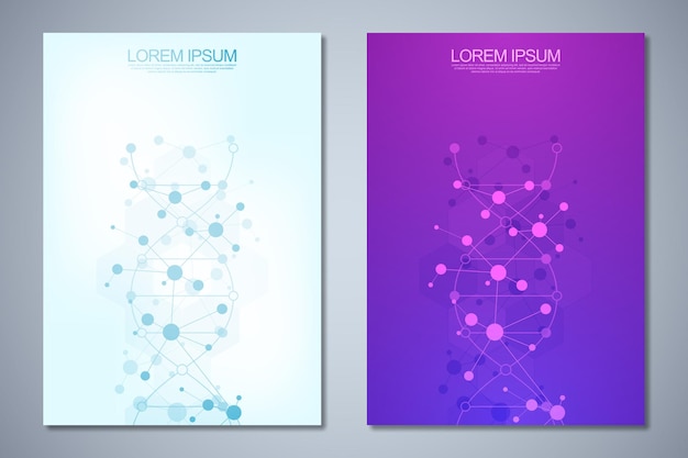 colección de folletos de plantilla o diseño de portada