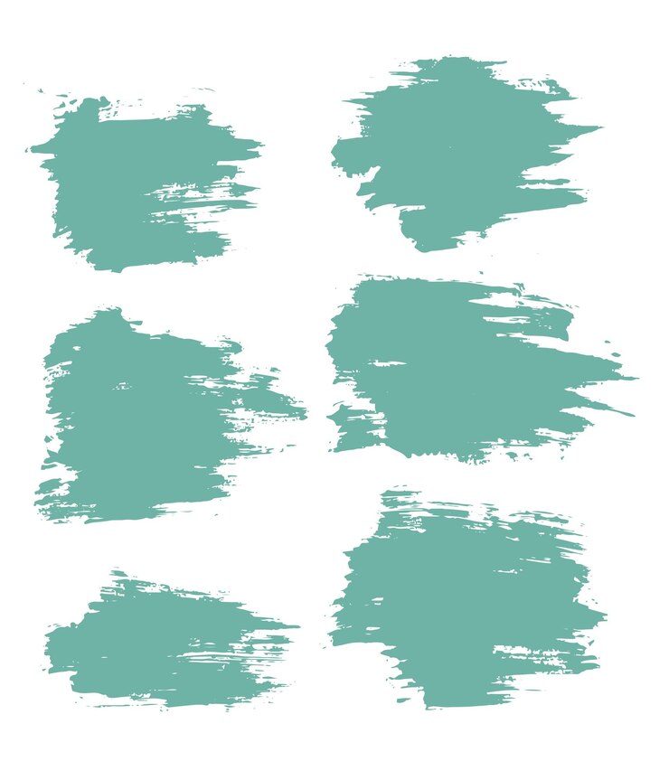 Vector colección de fondo aislado de trazo de pincel dibujado a mano abstracto