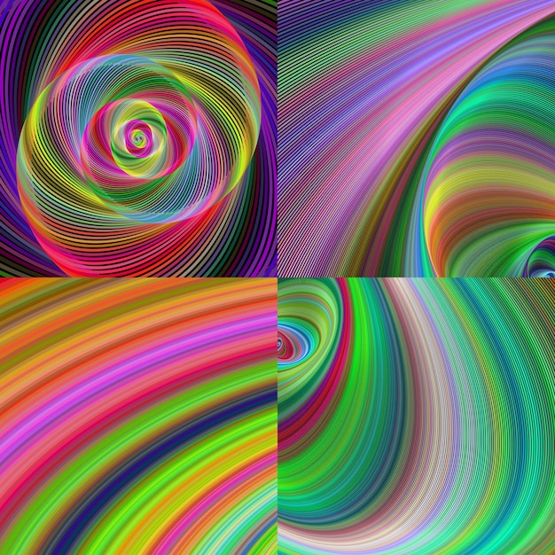 Colección de fondo de arte digital abstracto