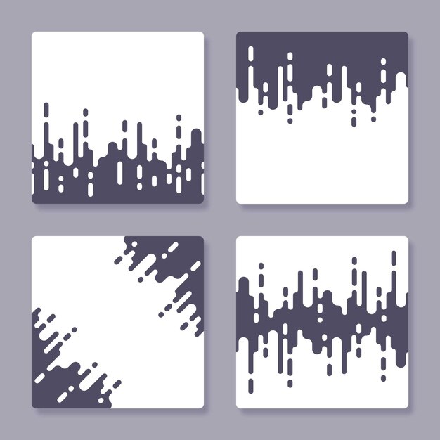 colección de fondo de arte de línea abstracta incolora