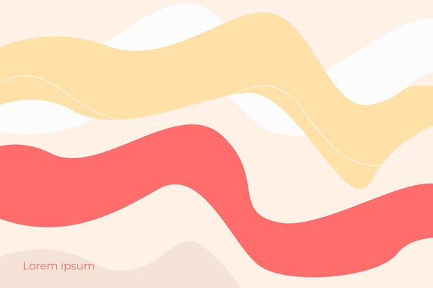 Colección de fondo de colores minimalistas con líneas de onda