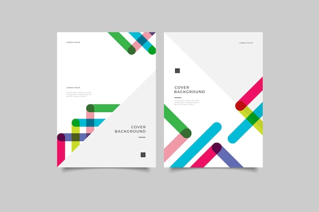colección de fondo de cubierta geométrica