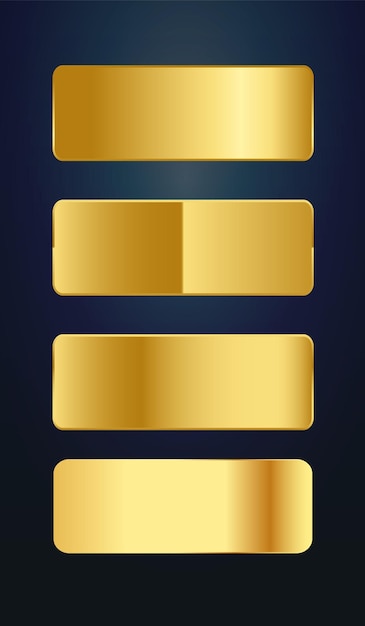 Colección de fondo de paleta de gradiente dorado