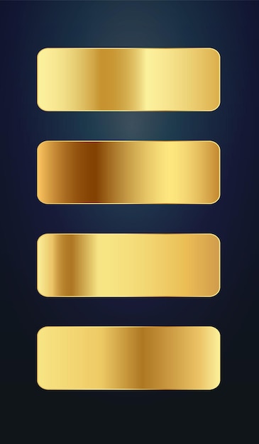 Colección de fondo de paleta de gradiente dorado