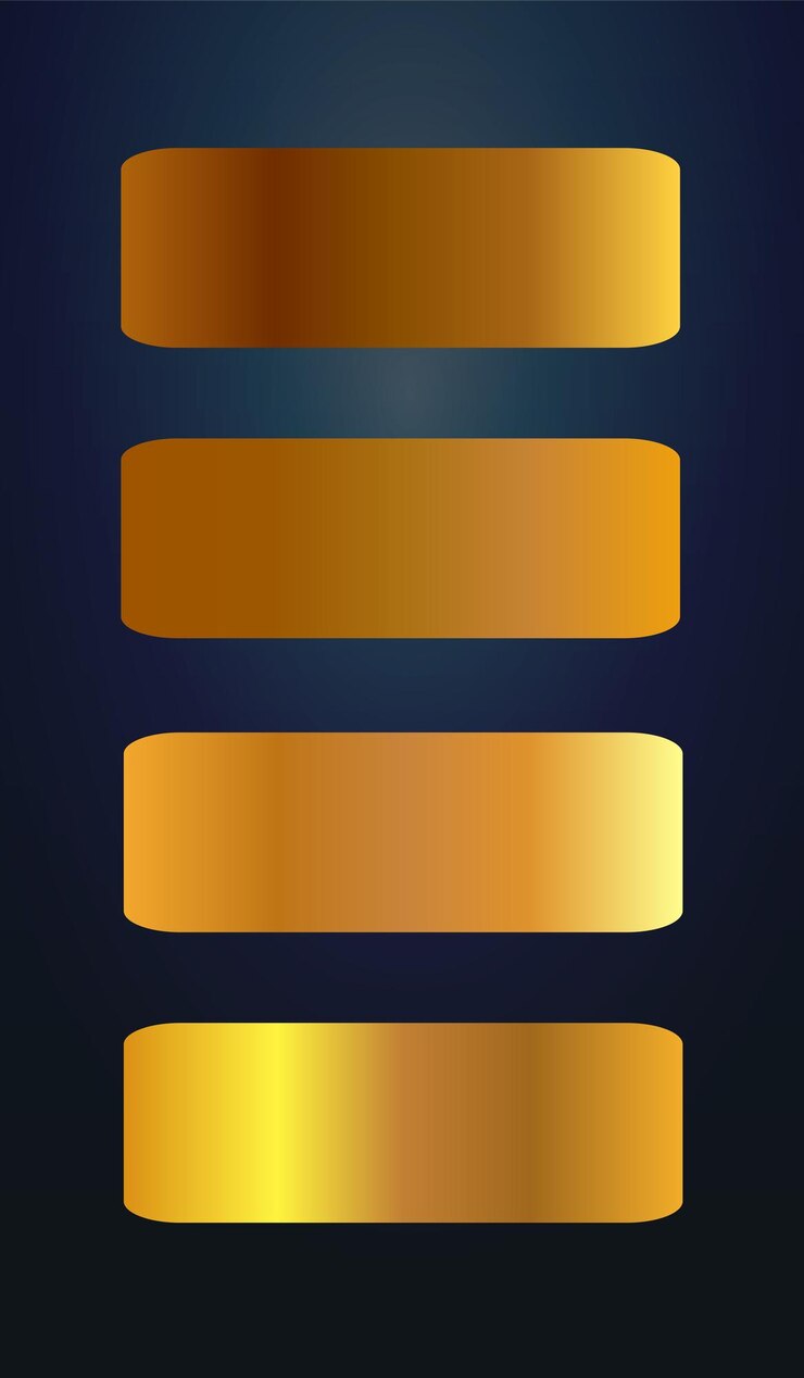 Vector colección de fondo de paleta de gradiente dorado