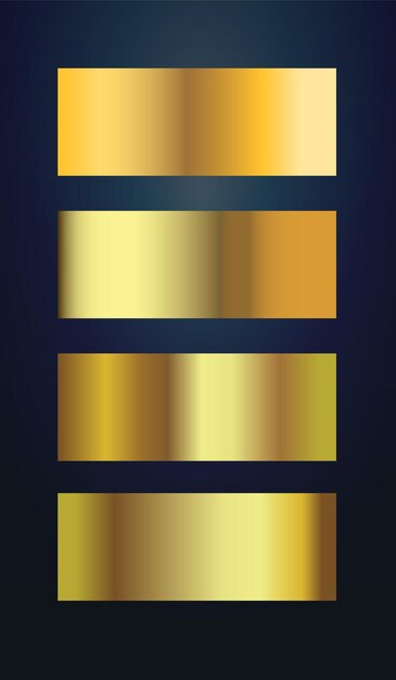 Colección de fondo de paleta de gradiente dorado
