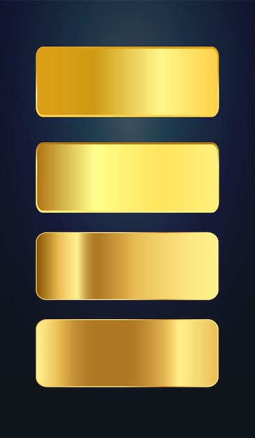 Colección de fondo de paleta de gradiente dorado