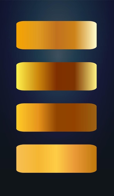 Colección de fondo de paleta de gradiente dorado