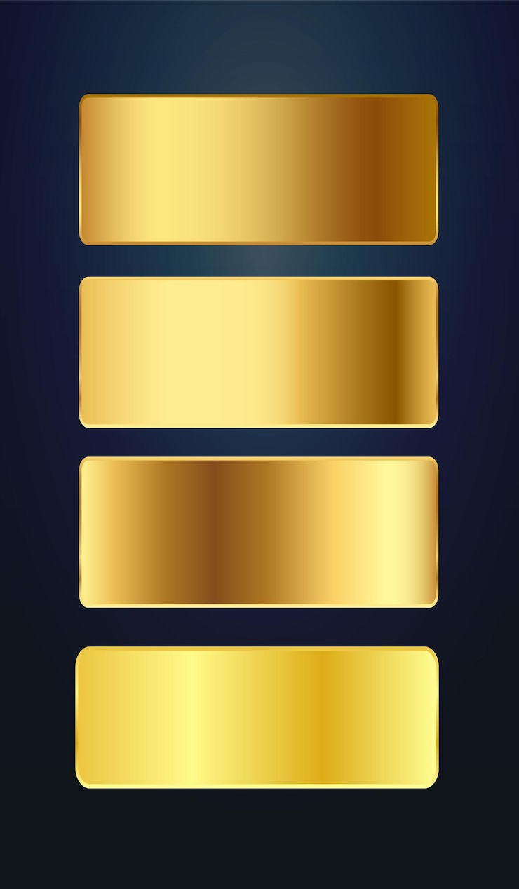 Colección de fondo de paleta de gradiente dorado