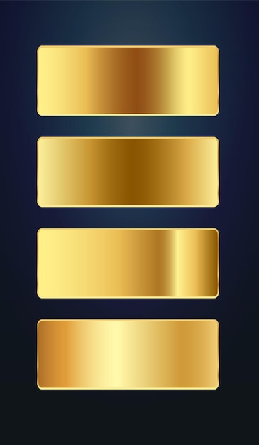 Colección de fondo de paleta de gradiente dorado