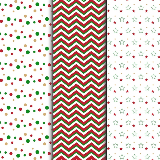 Colección de fondo de patrón de Navidad.