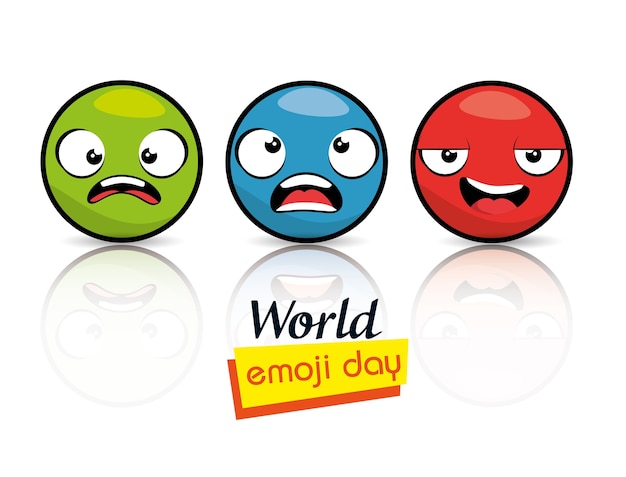 Vector colección de fondo de personaje emoji emoticon