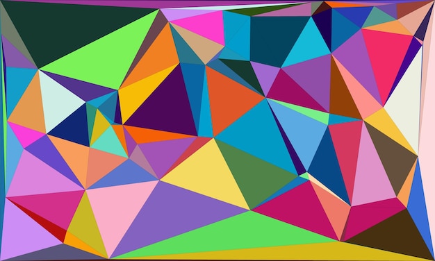 Colección de fondo de polígono vibrante Patrones geométricos abstractos en tonos en negrita y pastel