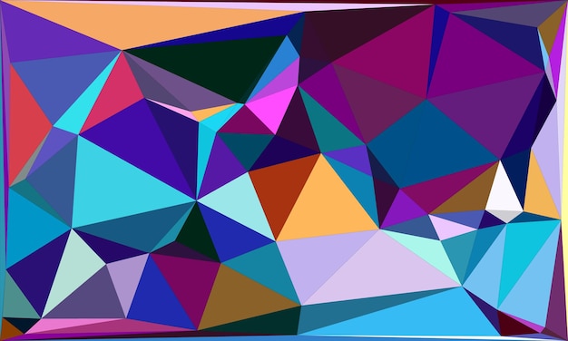 Colección de fondo de polígono vibrante Patrones geométricos abstractos en tonos en negrita y pastel