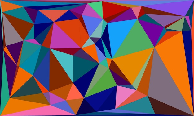 Colección de fondo de polígono vibrante Patrones geométricos abstractos en tonos en negrita y pastel