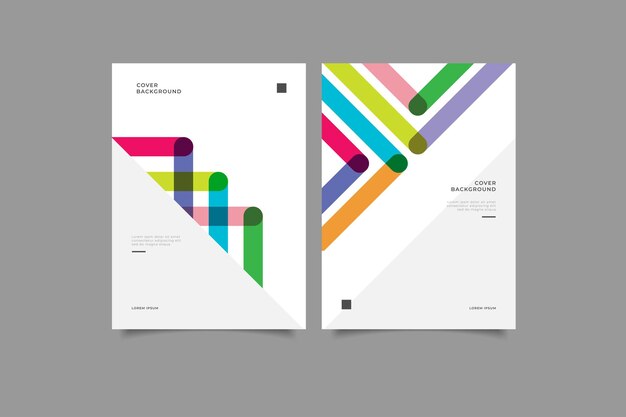 Vector colección de fondo de portada geométrica de negocios
