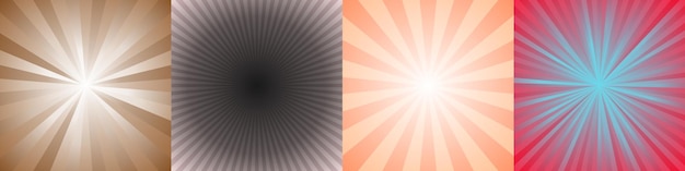 Colección de fondo de ráfagas de rayos abstractos