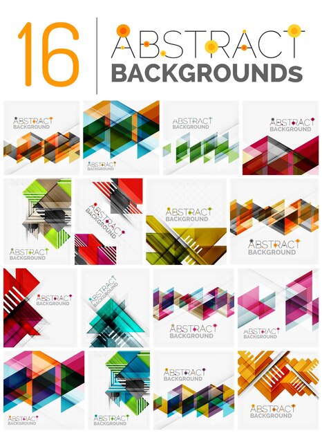 Colección de fondos abstractos